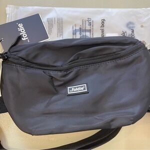 Black Crossbody Bag with Minimalist Design and Durable Fabric